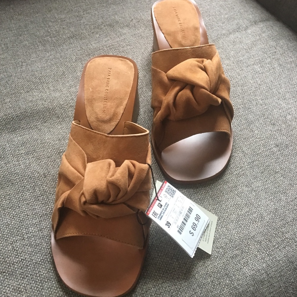 Zara open toed mules